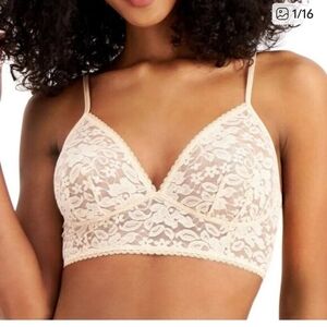 INC International Concepts Lace Bralette in Light Cream